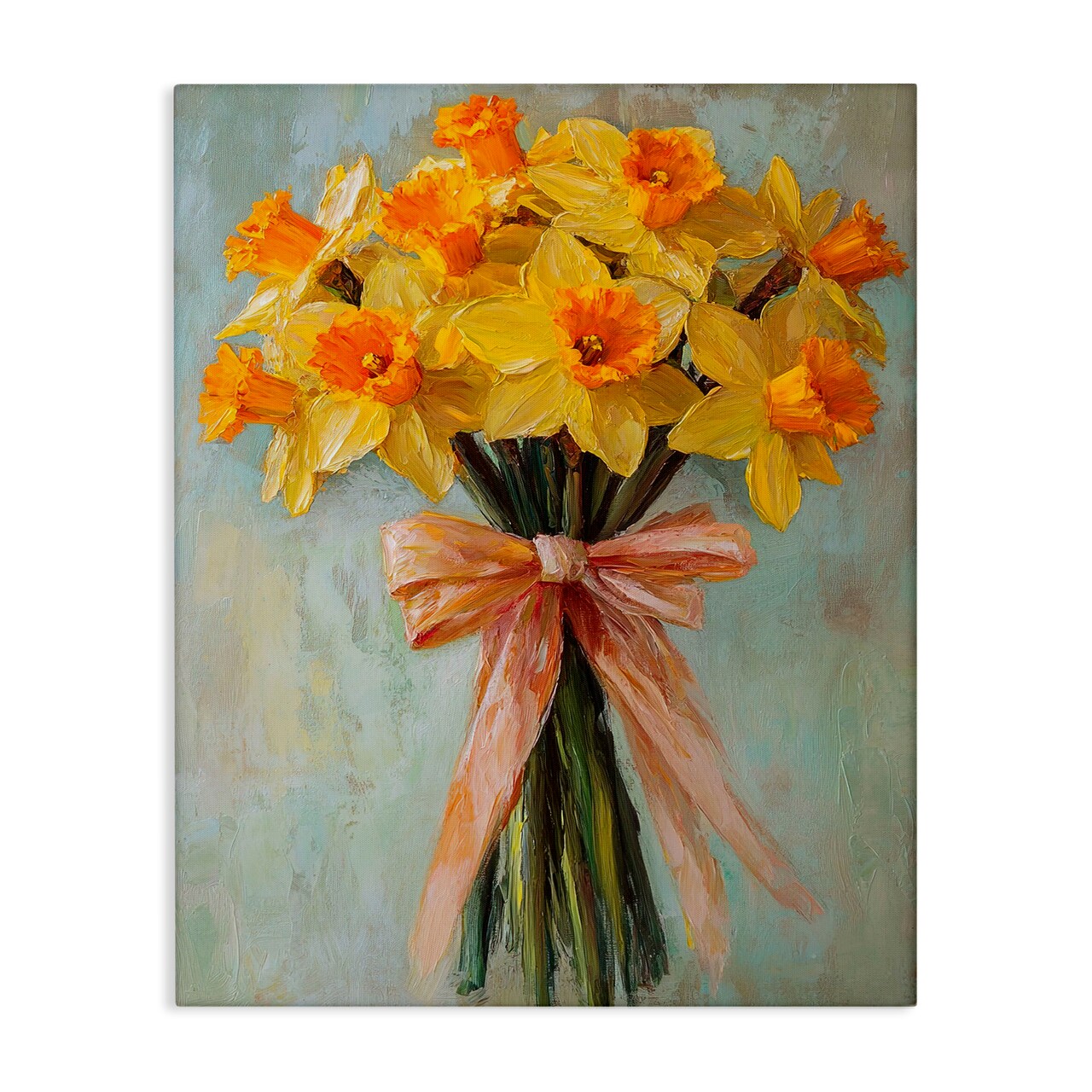 Stupell Industries Spring Daffodils with Ribbon Canvas By Franklyn Gregory